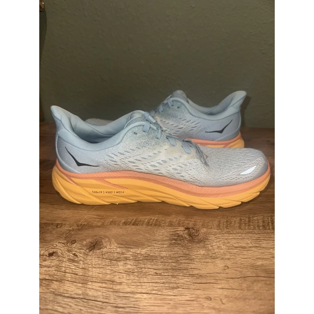 Hoka One One Clifton 8 1119394-SSIF Women's US 7.5B Running Shoes Blue Sneakers - Picture 6 of 9